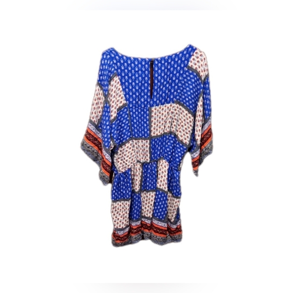 American Eagle Bohemian Festival Patchwork Ready Flowy Short Sleeve Medium - Picture 2 of 4